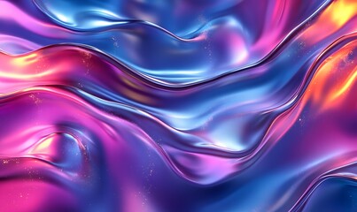 Obraz premium An abstract background featuring iridescent stripes and fluid color blends