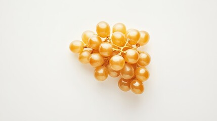 Fototapeta premium Golden Grapes Cluster Isolated on White Background