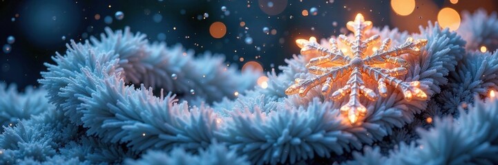 Swirling snowflake and star motif on plush faux fur shawl, shine, snowflakes, faux fur