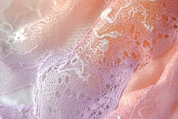 Fototapeta premium Pastel fabric, delicate lace, ombre effect.