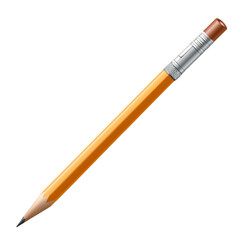 A sharp pencil with rubber isolated on white