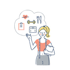 ダイエットのアドバイスをするダイエットアドバイザー