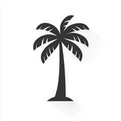 Simple Silhouette Of A Tropical Palm Tree