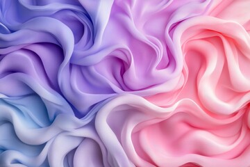 Obraz premium Draped pastel fabric, blue to pink ombre.