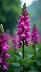 Fototapeta premium Salvia in pieno sviluppo dopo una pioggia leggera, full bloom, rain, salvia