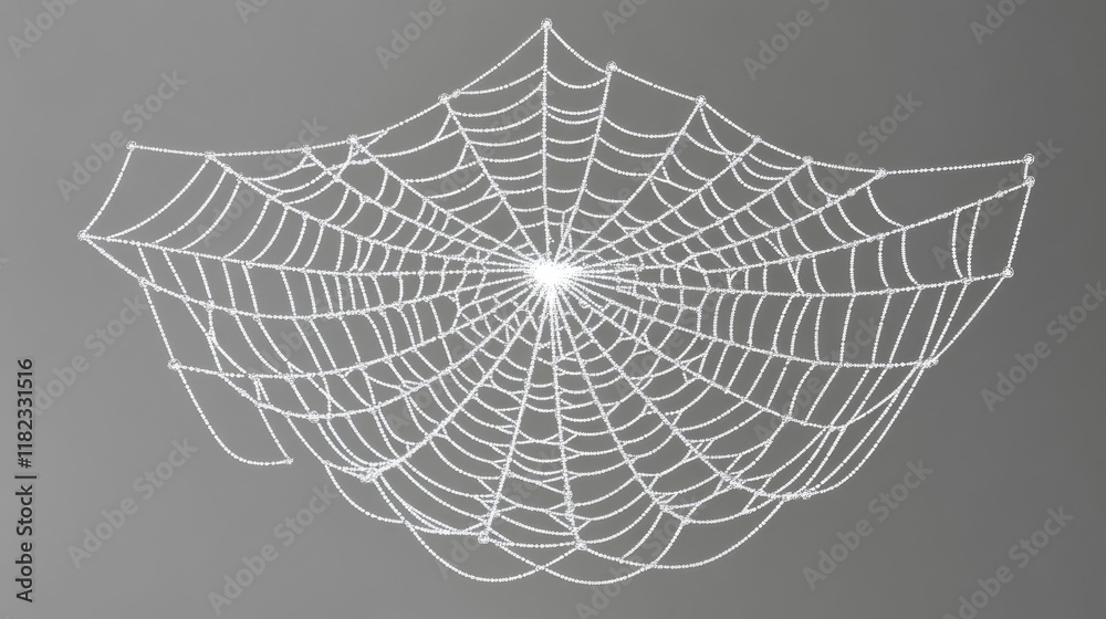 Wall mural a detailed spider web design, showcasing intricate patterns and symmetry.