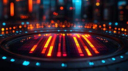 Futuristic financial data analysis dashboard. Generative AI