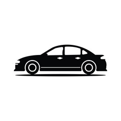 Minimalist Car Icon Vector Silhouette Perfect for Clean Designs.