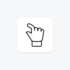 Pinch Out line icon , vector, pixel perfect, illustrator file