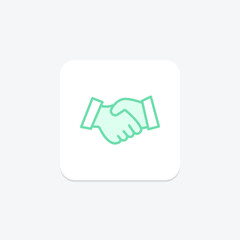 Agreement duotone line icon , vector, pixel perfect, illustrator file