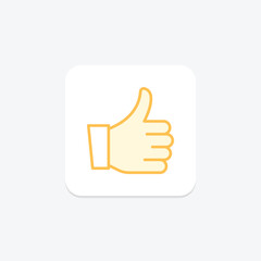 Like Hand duotone line icon , vector, pixel perfect, illustrator file