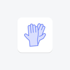 High Five Hand duotone line icon , vector, pixel perfect, illustrator file