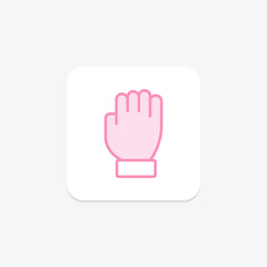 Drag Hand duotone line icon , vector, pixel perfect, illustrator file