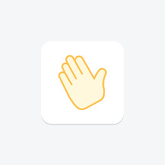 Bye Hand duotone line icon , vector, pixel perfect, illustrator file