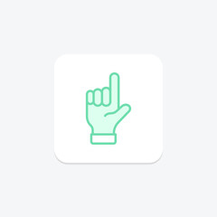 Loser Hand duotone line icon , vector, pixel perfect, illustrator file