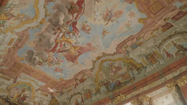 baroque ceiling painting in St. Florian abbey