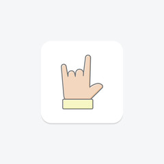 Pose Finger lineal color icon , vector, pixel perfect, illustrator file