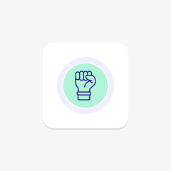 Fist Hand color circle icon , vector, pixel perfect, illustrator file