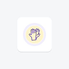 High Five Hand color circle icon , vector, pixel perfect, illustrator file