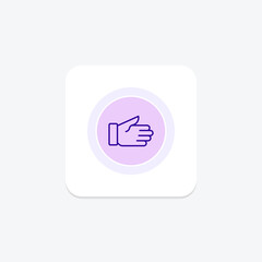 Hand color circle icon , vector, pixel perfect, illustrator file