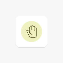 Stop Hand pentaglow , vector, pixel perfect, illustrator file