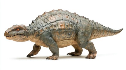 Obraz premium A detailed model of a prehistoric reptile, showcasing its features and textures.