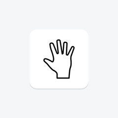 Palm Hand line icon , vector, pixel perfect, illustrator file
