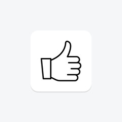 Like Hand line icon , vector, pixel perfect, illustrator file