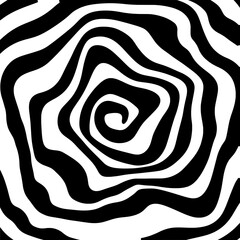 Retro psychedelic background. Overhead retro swirl. Radial sunburst. Vintage Retro style 