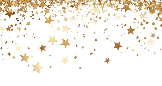 PNG Falling star confetti border background stars white.
