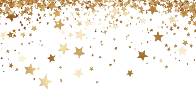 PNG Falling star confetti border background stars white.