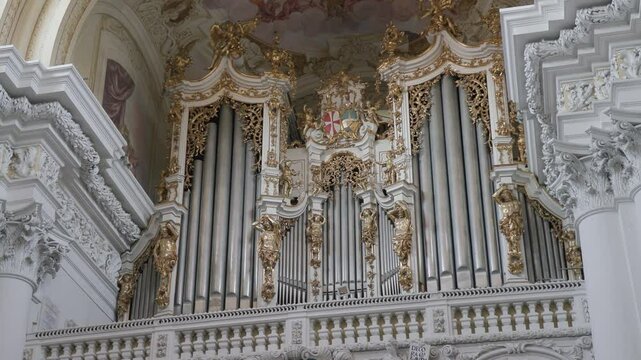 famous organ in St. Florian basilica, Upper Austria