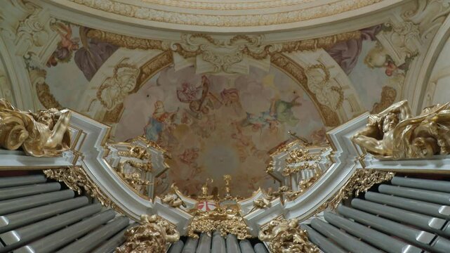famous organ in St. Florian basilica, Upper Austria