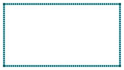 Green rectangle corner certificate border pattern line photo frame islamic wedding invitation card background