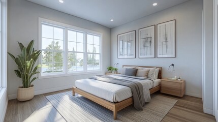 Modern Bedroom Design with Natural Light and Minimalist Decor