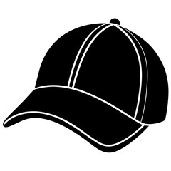 Baseball cap silhouette vector illustration