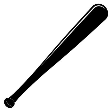 recommend clip art: Baseball bat silhouette vector illustration 