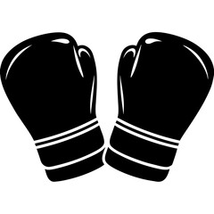 Boxing gloves silhouette vector illustration 