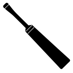 Cricket bat silhouette vector illustration 