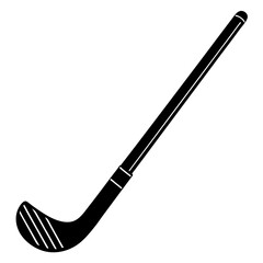 Field hockey stick silhouette vector illustration