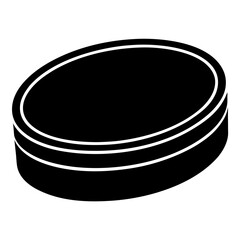 Hockey puck silhouette vector illustration