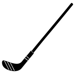 Ice hockey stick silhouette vector- illustration