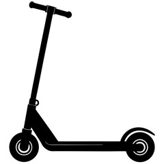  Kick scooter silhouette vector illustration