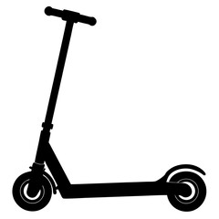  Kick scooter silhouette vector illustration