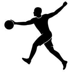 Kickball silhouette vector illustration