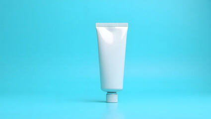 Blank white toothpaste tube, mockup.