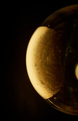 Space abstraction: bright color overflows in the style of soap bubbles. The play of light and textures creates the effect of a planet in the universe. Ideal for concepts of art and futurism.