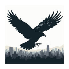 Bird silhouette vector illustration