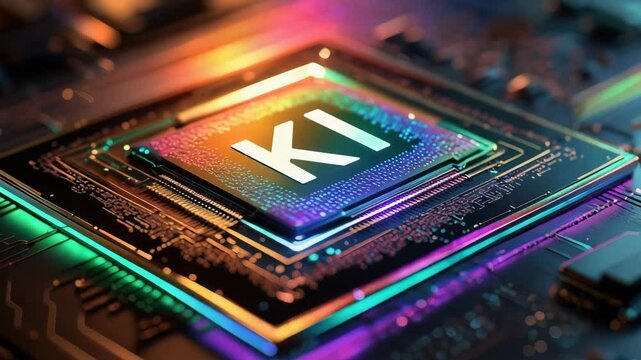 KI processor with intricate circuitry design
