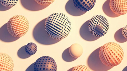 Abstract 3D Patterned Sphere Background